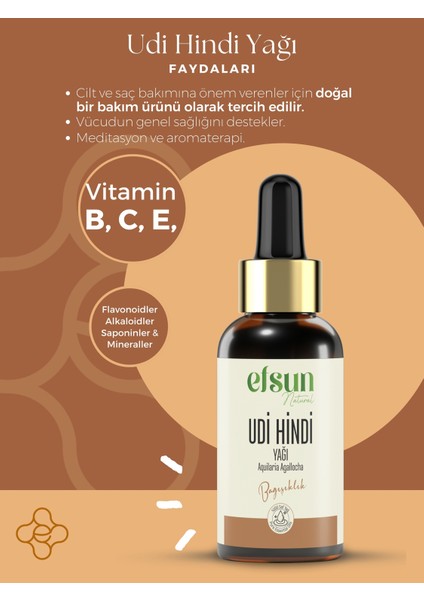 Udi Hindi Yağı %100 Saf ve Doğal 30 ml