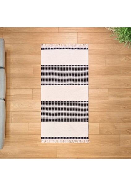 Soft Amari Çift Taraflı Mutfak Halısı - Ekru - 80X150 cm