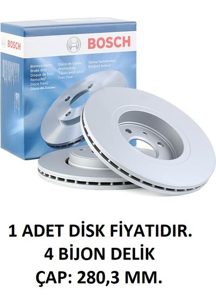 Ön Fren Diski Laguna 1 Megane 1-2 Clio 2-3 Dokker Lodgy 402060540R 0986478590 Bosch