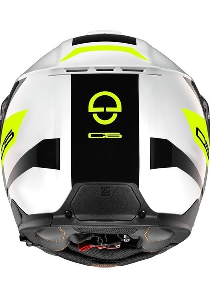 C5 Eclipse Yellow Çene Açılır Motosiklet Kaskı