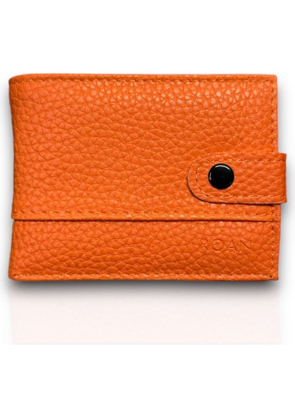 Sevdiğine Turuncu Cüzdan! Vegan Deri Uniseks Şeffaf Kartlık - Şık Tasarım, Hediye Paketiyle