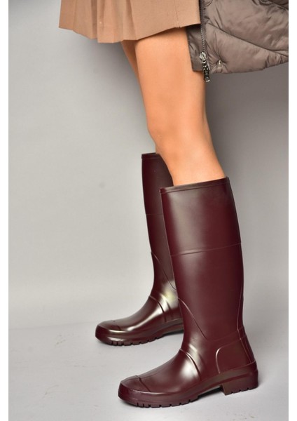 T858704009 Bordo Yağmur Çizmesi modelleri