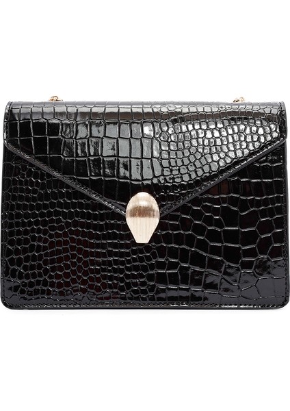 Kadın Siyah Uzun Askılı Kroko Çapraz Çanta 24WBD2886E3 modelleri