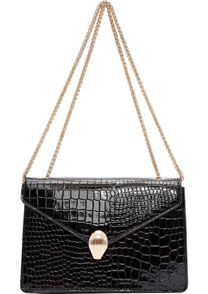 Kadın Siyah Uzun Askılı Kroko Çapraz Çanta 24WBD2886E3 indirimleri