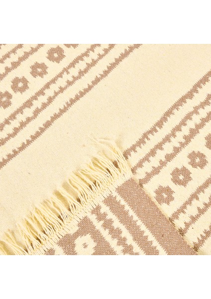 Soft Dalvik Çift Taraflı Kilim - Ekru - 120X180 cm