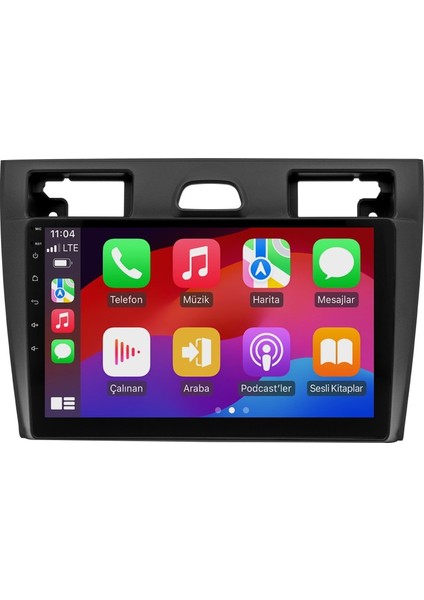 FİESTA-2006-2011 Siyah-9''hd Ekran-android-2gb Ram 32GB-KABLOSUZ Carplay-Wifi-Bt-Fm-Mp3-Mp4 Multimedya-Hd Kamera-Teknikdestekli