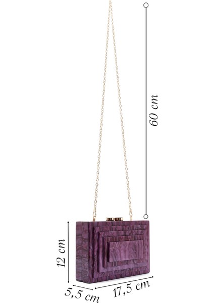 Kadın Bordo Uzun Zincir Askılı Mini Çapraz Çanta 24WBD2876PV