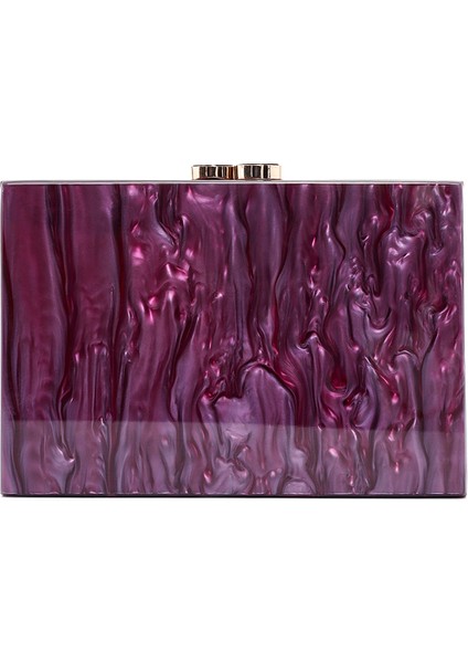 Kadın Bordo Uzun Zincir Askılı Mini Çapraz Çanta 24WBD2876PV