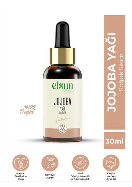 Jojoba Yağı %100 Saf ve Doğal Soğuk Sıkım 30 ml