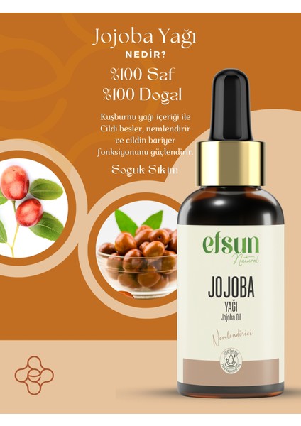 Jojoba Yağı %100 Saf ve Doğal Soğuk Sıkım 30 ml