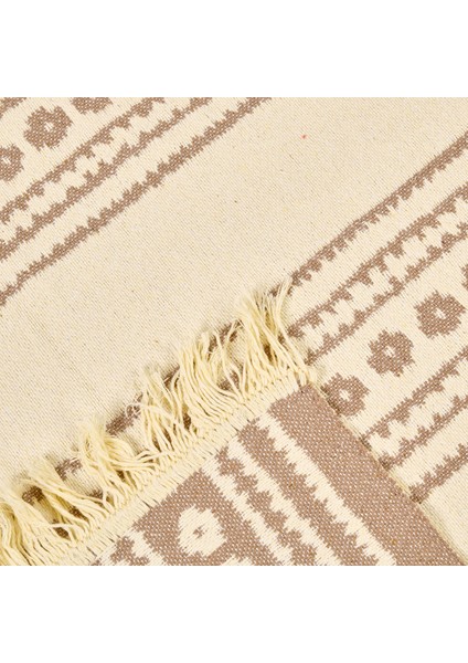 Soft Dalvik Çift Taraflı Kilim - Ekru - 80X150 cm