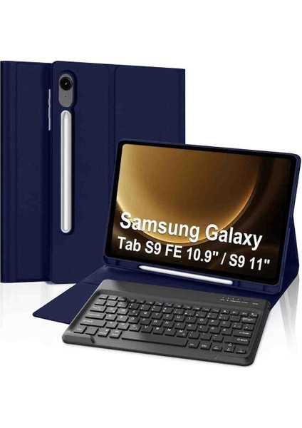 Samsung Galaxy Tab S9 11"/s9 Fe 10.9 Inç case Uyumlu Bluetooth Türkçe Q Klavyeli Kılıfı