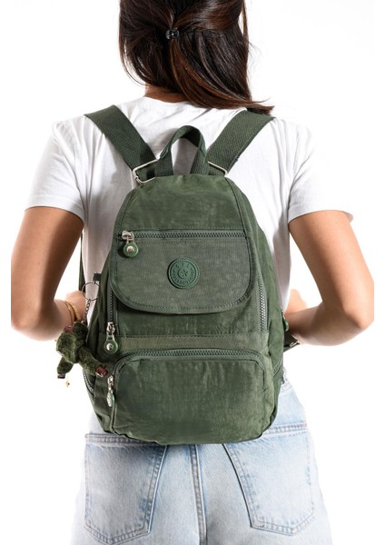 Ultra Hafif Çok Cepli Küçük Boy Sırt Çantası Unisex Yeşil (Model: 571-4G)
