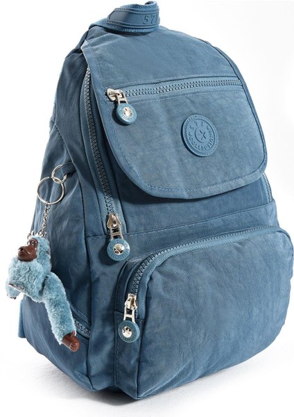 Ultra Hafif Çok Cepli Küçük Boy Sırt Çantası Unisex Mavi (Model: 571-4G)