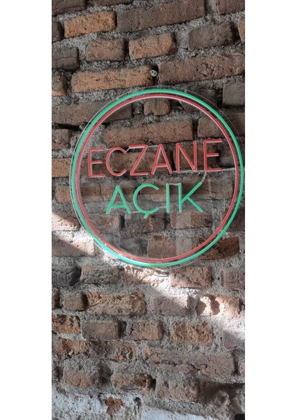 Açık Eczane Yazısı Neon LED Aydınlatma