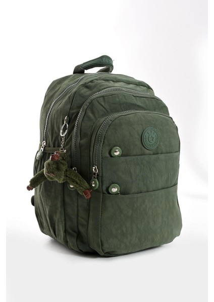 Ultra Hafif Çok Cepli Orta Boy Sırt Çantası Unisex Yeşil (Model: 571-4C)