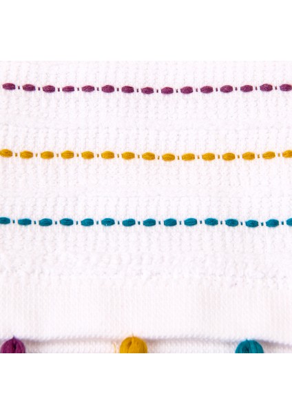 Soft Püsküllü Yüz Havlusu - Beyaz - 50X90 cm fiyatları