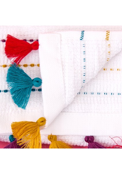 Soft Püsküllü Yüz Havlusu - Beyaz - 50X90 cm modelleri