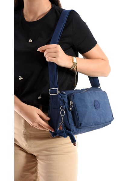 Çapraz Askılı Ultra Hafif Çok Cepli Bayan Omuz Çantası Laci (Model: 571-6O)
