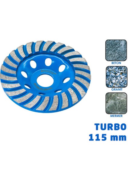 504905 Turbo Elmas Yüzey Temizleme 115 mm