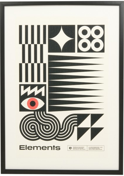 Deco Elements Tablo - Siyah / Beyaz - 50X70 cm