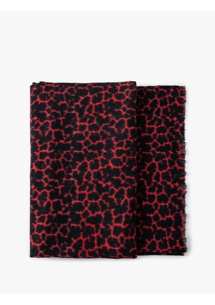 Uzun Atkı Soyut Desenli Ince Püsküllü Yumuşak Dokulu fiyatları