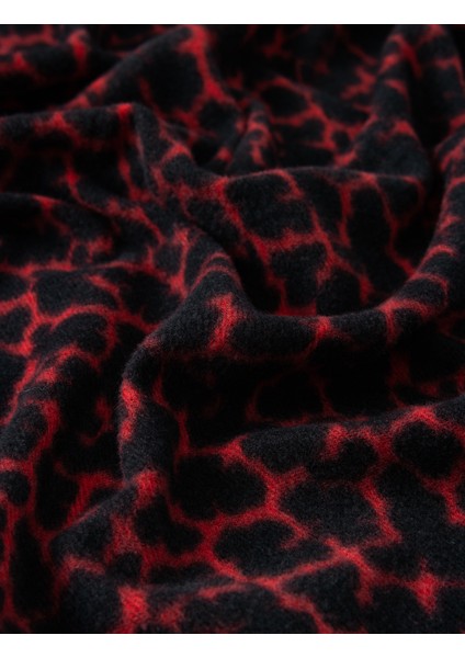 Uzun Atkı Soyut Desenli Ince Püsküllü Yumuşak Dokulu modelleri