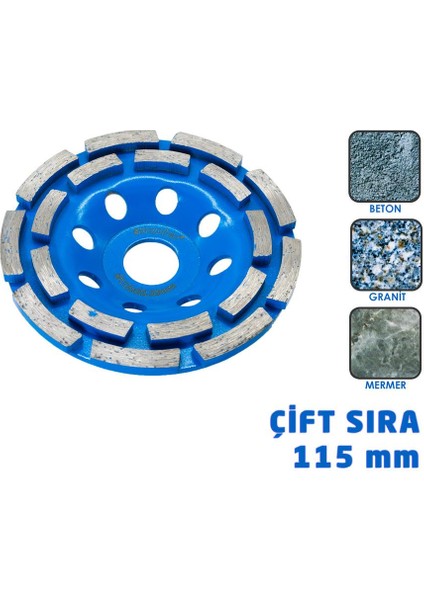 504900 Çift Sıra Elmas Yüzey Temizleme 115 mm