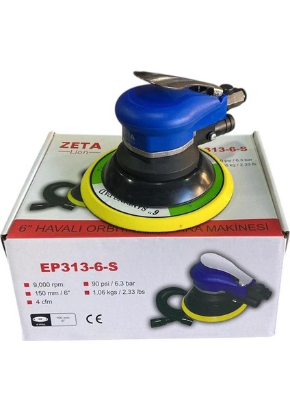 Zeta Havalı Daire Zımpara Makinası