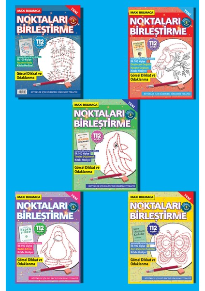 Bulmaca Noktaları Birleştirme 5 Kitap