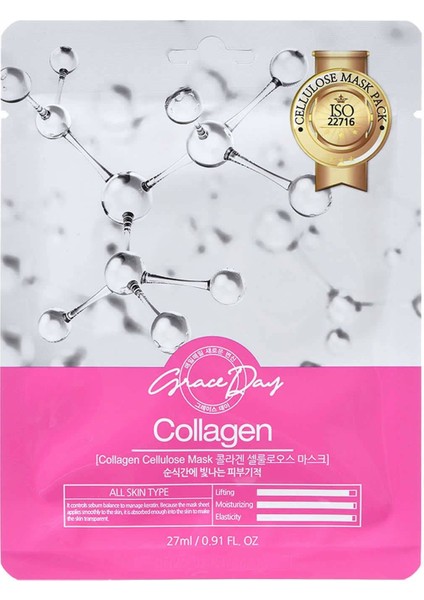 Anti Aging Kolajen Selüloz Maske Collagen Mask