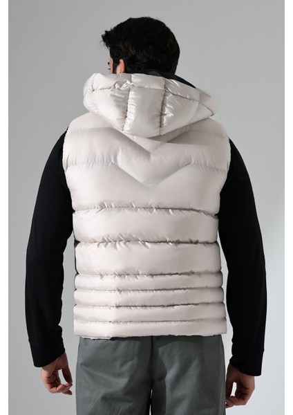 Erkek Jel Dolgu Çıkartılabilen Fermuarlı Kapüşon Su Itici Kumaş Astarlı Iç Cepli Yelek Taş fırsatları