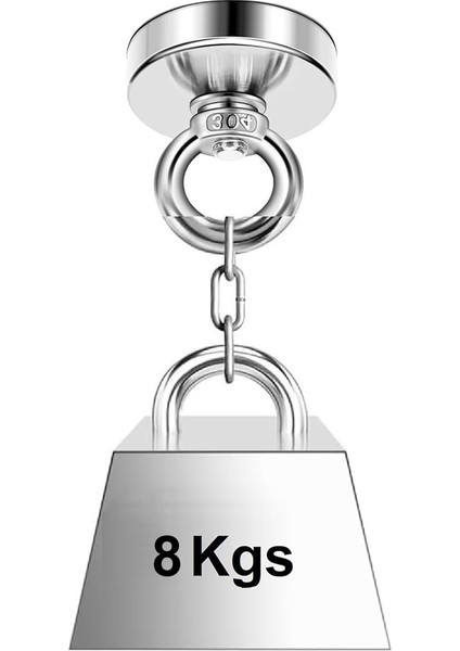 KND16 Mıknatıs 8kg N52 Halka Askı Taşıyıcı Çekici Super Güçlü Neodyum Dolap Ofis Ev Hobi Oyuncak fırsatları