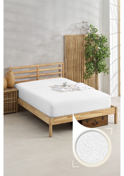 Pamuklu Havlu Çarşaf | 4 Kenarı Lastikli | Tek/çift Kişilik Lastikli Havlu Çarşaf |