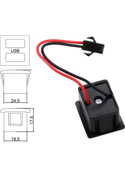 Type-C / USB A Dişi Soket Kavisli 2 Pin 10CM Kablo Jst Çift USB 5V 2A Panel Montaj Cep Tel Tablet indirimleri