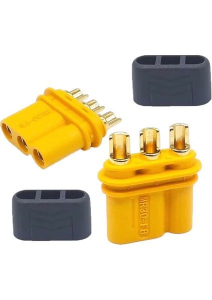 MR30 Dişi Erkek Konnektör Soket Çift 3 Pin Lipo Pil Batarya Bağlantı Konnektörü 30A Yüksek Akım modelleri