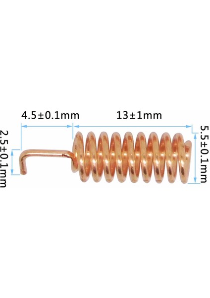 868MHZ Helical Yay Anten 2.15DBI Kazanç Rf Haberleşme Kablosuz Iletişim Lehimlenebilir Tip Bakır
