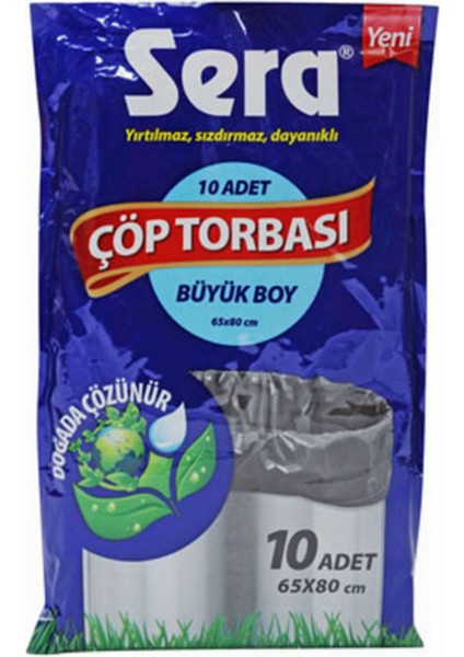 Çöp Torbası Büyük Boy (65x80cm x10 Adet)