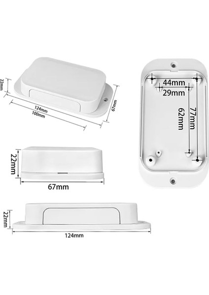 Ak-W-67 100X67X22MM Plastik Kutu Beyaz Renk Duvar Montaj Tip Elektronik Devre Cihaz Ev Otomasyon indirimleri