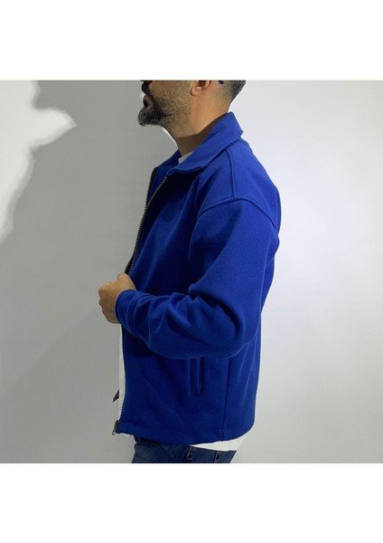 Sırtı Nakış Detaylı Oversize Erkek Kaşe Ceket