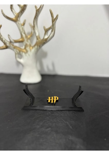 Harry Potter Asaları Için Asa Standı 12CM Altın Renk Logo