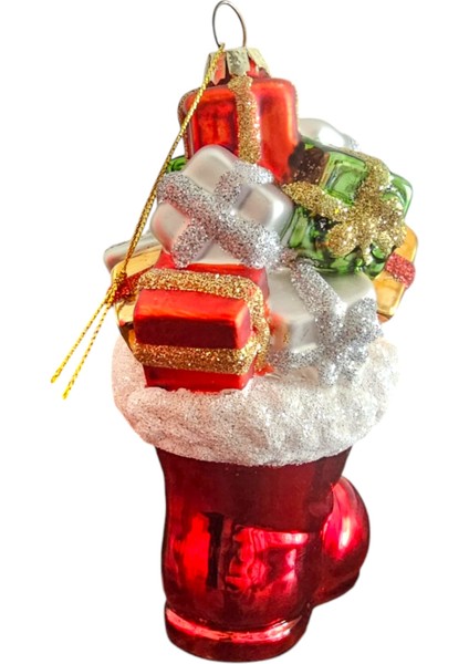 Yılbaşı Ağacı Asılabilir Noel Baba Çizmesi2 Büyük