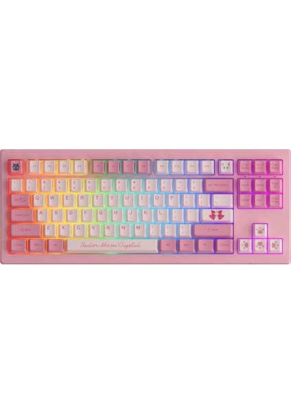 Sailor Moon Crystal 5087B V2 TKL RGB Kablosuz Hotswap Mekanik Gaming Klavye
