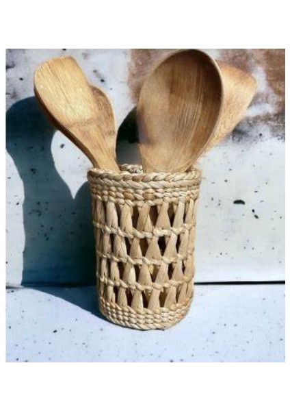 Ev Dekorasyon Mutfak1 Li Yağlık - Kaşıklık Düzenleyici Çok Amaçlı Organizer Set Dekor Ev Süsü Duvar