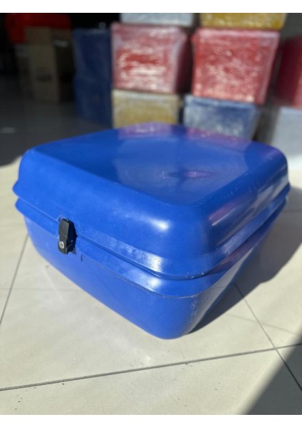 Motosiklet Servis Kurye Çantası Midi Box Mavi 110 Litre