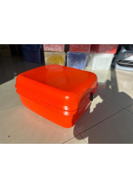 Motosiklet Servis Kurye Çantası Midi Box Turuncu 110 Litre