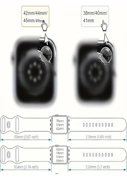 Apple Watch 6 7 8 9 10 Se Ultra Uyumlu 44 45 46 49MM Lazer Kesim Desenli Çift Renkli Silikon Kordon fiyatları