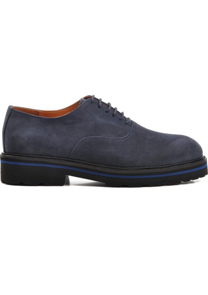 Lacivert Nubuk Deri Erkek Klasik Ayakkabı Premium 2875 M