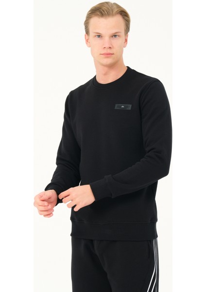 %100 Pamuk Erkek Regular Fit Siyah Sweatshirt modelleri