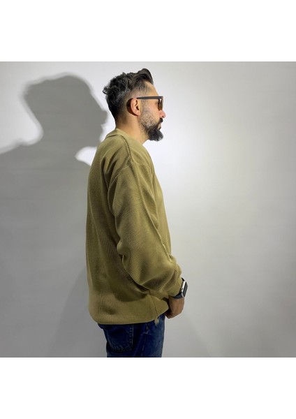Oversize Polo Yaka Erkek Kazak